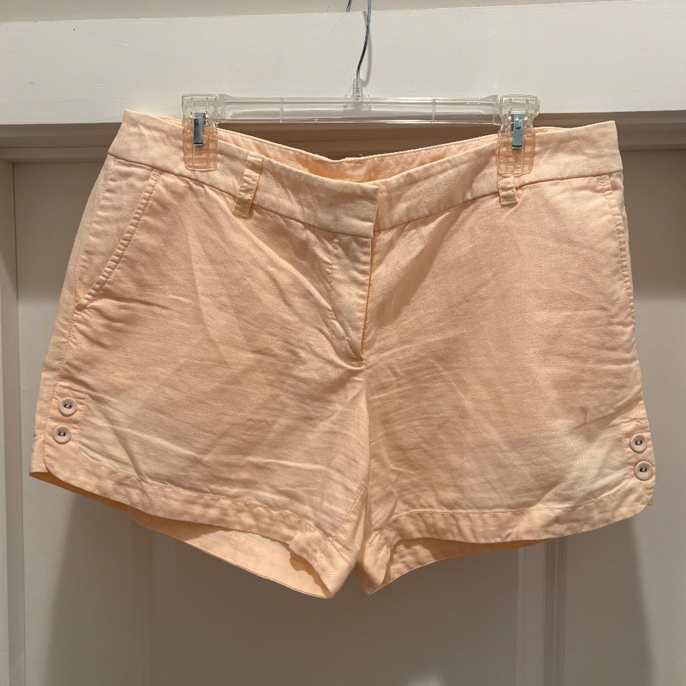 J Crew peach color Linen shorts size 10